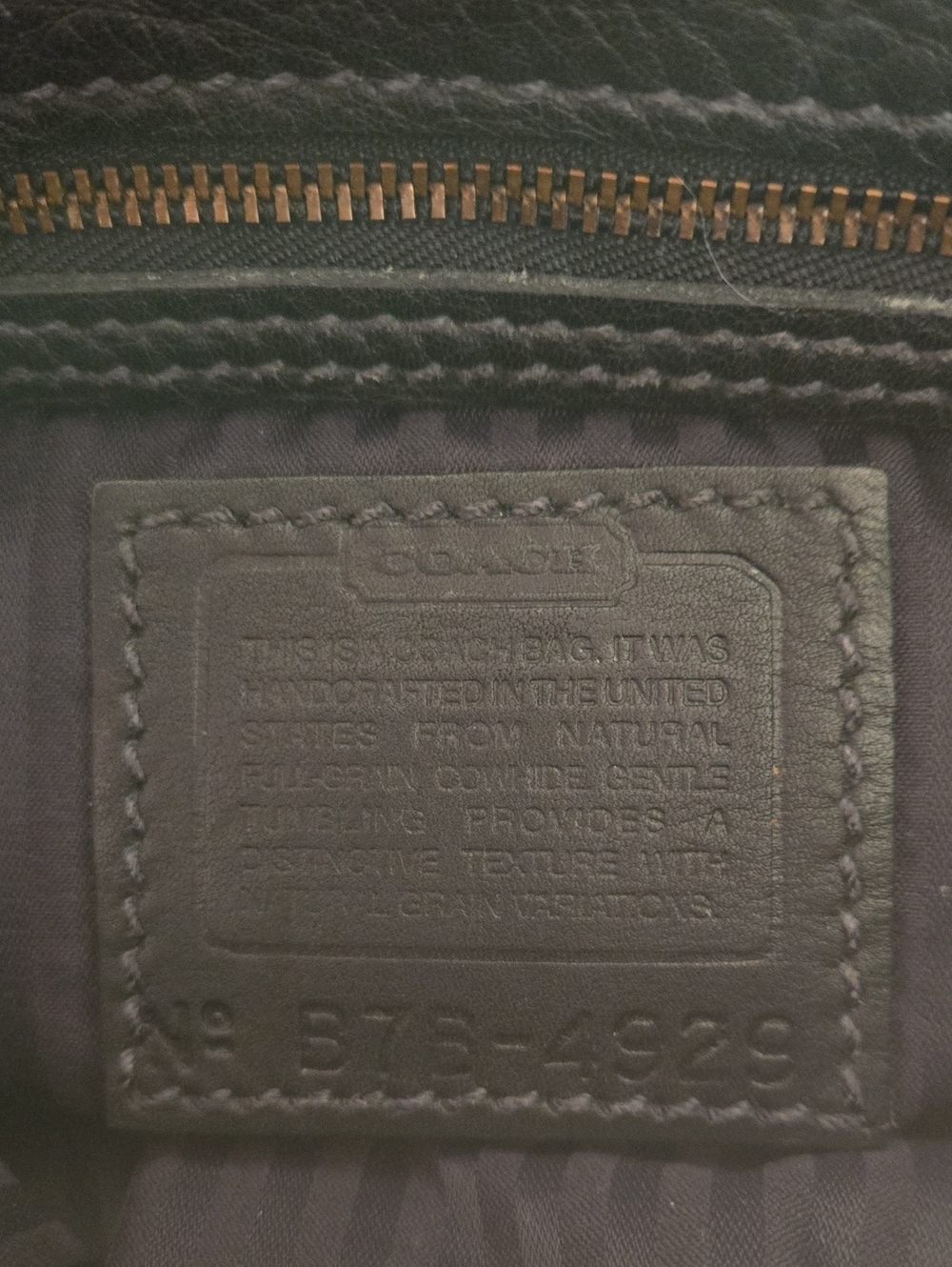 Coach Full-grain Leather Black Mini Crossbody Bag. Made In The USA. - Picture 11 of 11